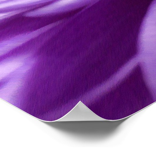 紫色の花の抽象芸術 ポスター (角)