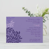 紫色の花の招待 招待状 (スタンド正面)