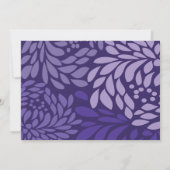 紫色の花の招待 招待状 (裏面)