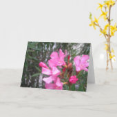 紫色の花の挨拶 カード (黄色い花)
