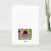 紫色の花の挨拶 カード (裏面)