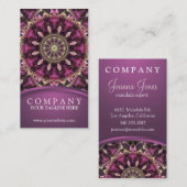 紫色の花の曼荼羅 名刺 (正面/裏面)