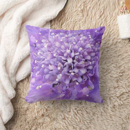 紫色の花の枕 クッション (ブランケット)
