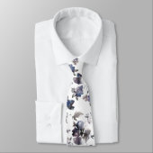 紫色の花の水彩画の人のタイ ネクタイ (タイ)