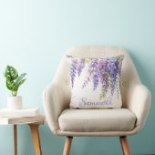 紫色の花の水色のラベンダーライラック藤 クッション (椅子)