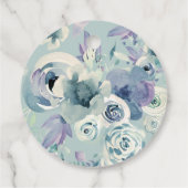 紫色の花の水色ブルーグレーラブ&感謝してい フェイバータグ (裏面)