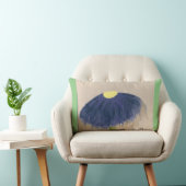 紫色の花の水色 ランバークッション (椅子)