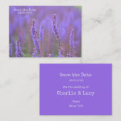 紫色の花の海RHSウィズリー日付を保存 ノートカード (正面/裏面)