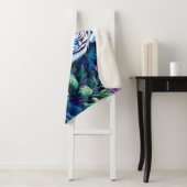 紫色の花の白い虎 シェルパブランケット (インサイチュ)