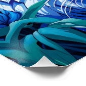 紫色の花の白い虎 ポスター (コーナー)