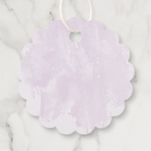 紫色の花の結婚緑 フェイバータグ (裏面)