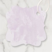 紫色の花の結婚緑 フェイバータグ (裏面)