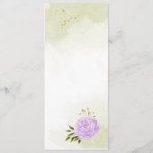紫色の花の結婚緑 メニュー (裏面)