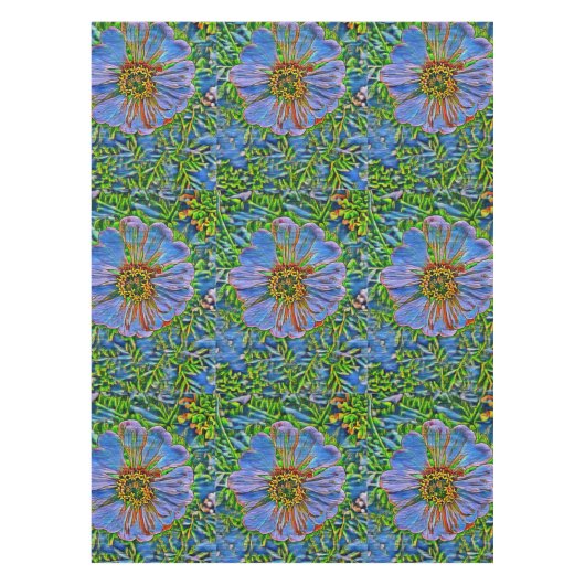 紫色の花の絵画 テーブルクロス (正面)