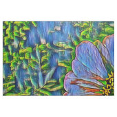 紫色の花の絵画 ファブリック (ファットクウォーター)