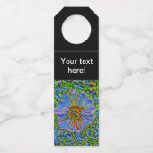 紫色の花の絵画 ボトルネックタグ (正面)