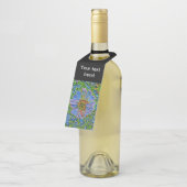 紫色の花の絵画 ボトルネックタグ (アングル)