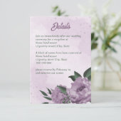 紫色の花の緑の植物結婚の エンクロージャーカード (スタンド正面)