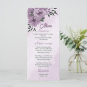 紫色の花の緑の植物結婚の メニュー (スタンド正面)