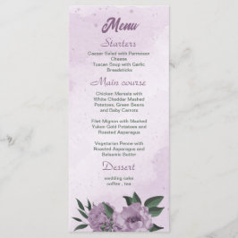 紫色の花の緑の植物結婚の メニュー