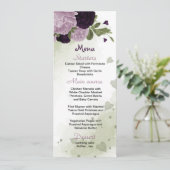 紫色の花の緑結婚のメニュー メニュー (スタンド正面)