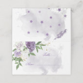 紫色の花の緑葉の植物 プレイスカード (外部開封)