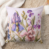 紫色の花の美しいアレイ クッション (ブランケット)