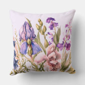 紫色の花の美しいアレイ クッション (裏面)