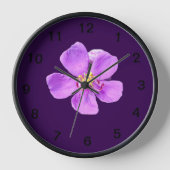 紫色の花の美しい壁時計 – 自然 壁時計 (正面)