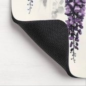紫色の花の自然インク マウスパッド (コーナー)