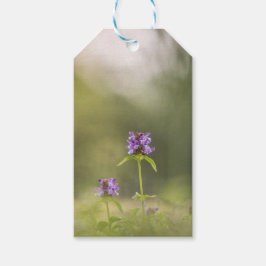 紫色の花の自然写真 ギフトタグ
