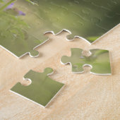 紫色の花の自然写真 ジグソーパズル (側面)