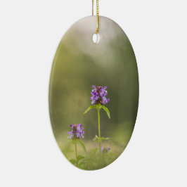 紫色の花の自然写真 セラミックオーナメント