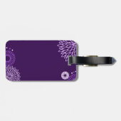 紫色の花の荷物のラベル ラゲッジタグ (裏面横)