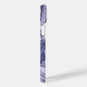 紫色の花の葉の水色手描き Case-Mate iPhoneケース (裏面 / 右)