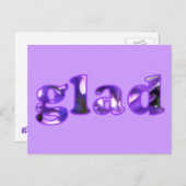 紫色の花の葉書で綴った良い ポストカード (正面/裏面)