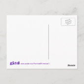 紫色の花の葉書で綴った良い ポストカード (裏面)