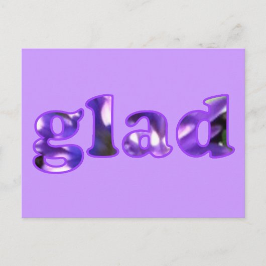 紫色の花の葉書で綴った良い ポストカード (正面)