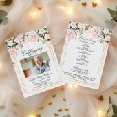 紫色の花の葬儀順 プログラム