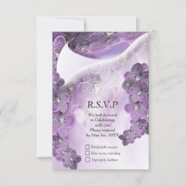 紫色の花の蘭 出欠カード