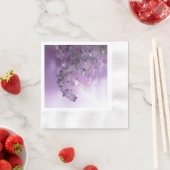 紫色の花の蘭 縁ありカクテルナプキン (インサイチュ)