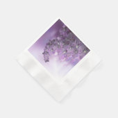 紫色の花の蘭 縁ありカクテルナプキン (角)