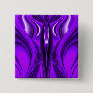 紫色の花の虹の夢、天使の翼 缶バッジ