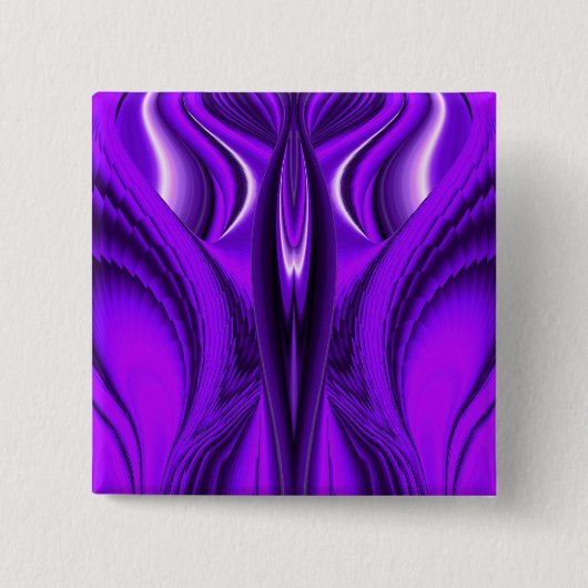 紫色の花の虹の夢、天使の翼 缶バッジ (正面)