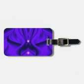 紫色の花の虹の夢、2つの星 ラゲッジタグ (正面横)