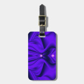 紫色の花の虹の夢、2つの星 ラゲッジタグ (正面縦)