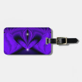 紫色の花の虹の夢、2つの星 ラゲッジタグ (正面横)