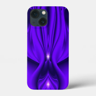 紫色の花の虹の夢、2つの星 iPhone 13 MINIケース