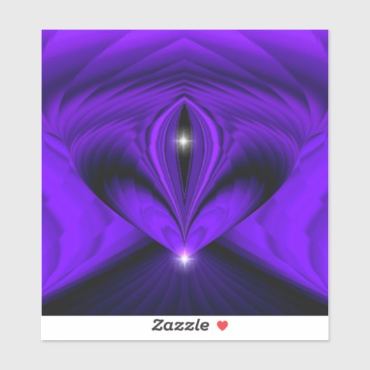 紫色の花の虹の夢、2つ星 シール (シート)