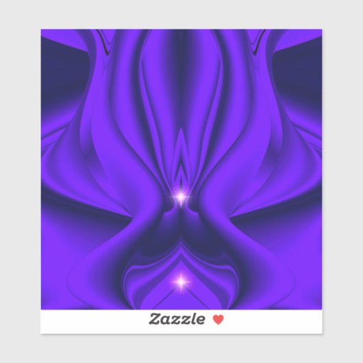 紫色の花の虹の夢、2つ星 シール (シート)